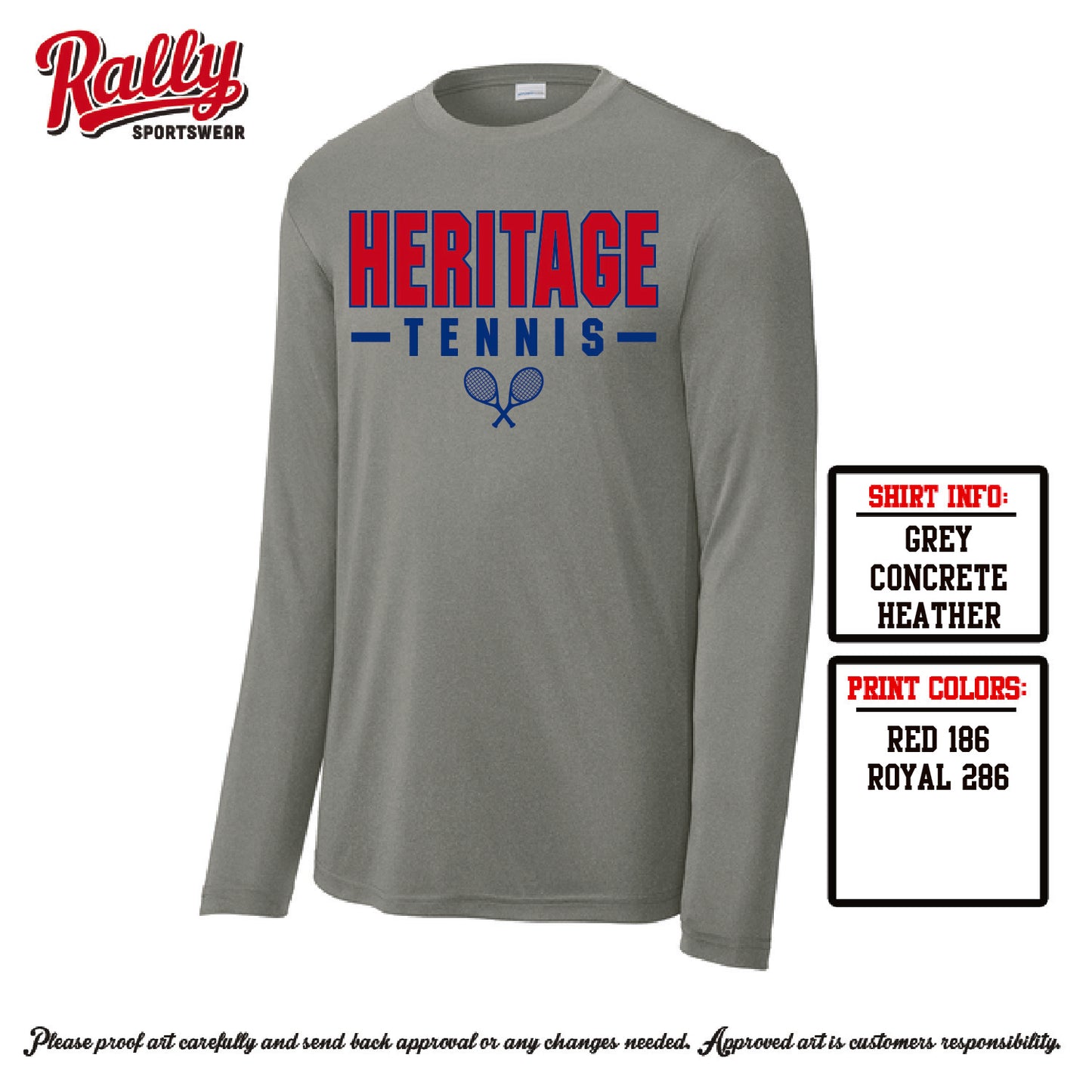 HHSTPC26 - Practice Long Sleeve Dri Fit (Grey)