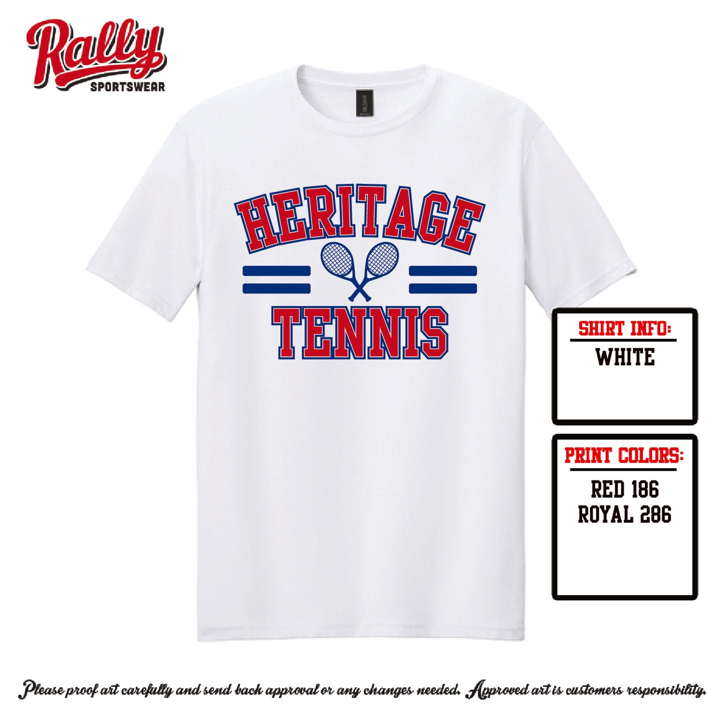 HHSTS26 - SPIRIT DESIGN RACKETS on WHITE
