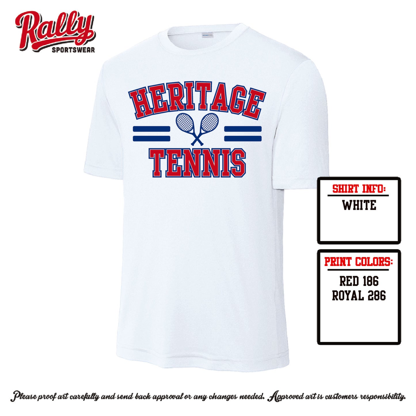 HHSTS26 - SPIRIT DESIGN RACKETS on WHITE