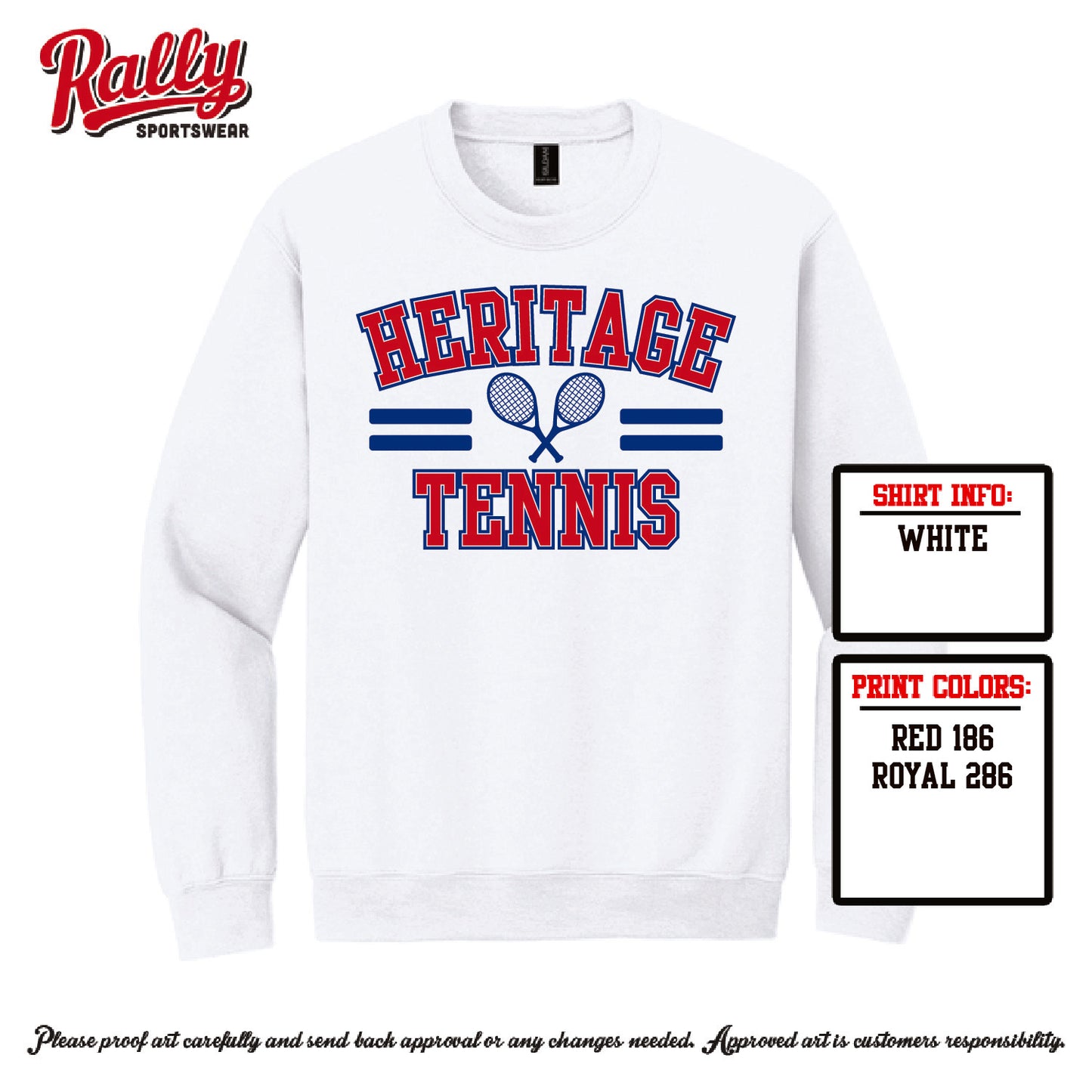 HHSTS26 - SPIRIT DESIGN RACKETS on WHITE