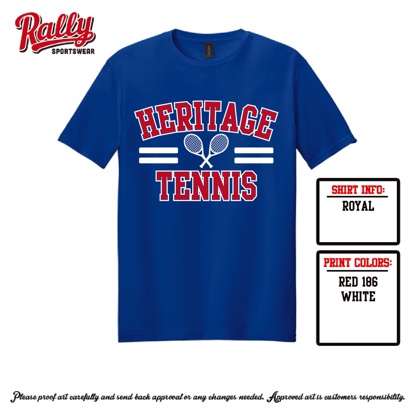 HHSTS26 - SPIRIT DESIGN RACKETS on Royal