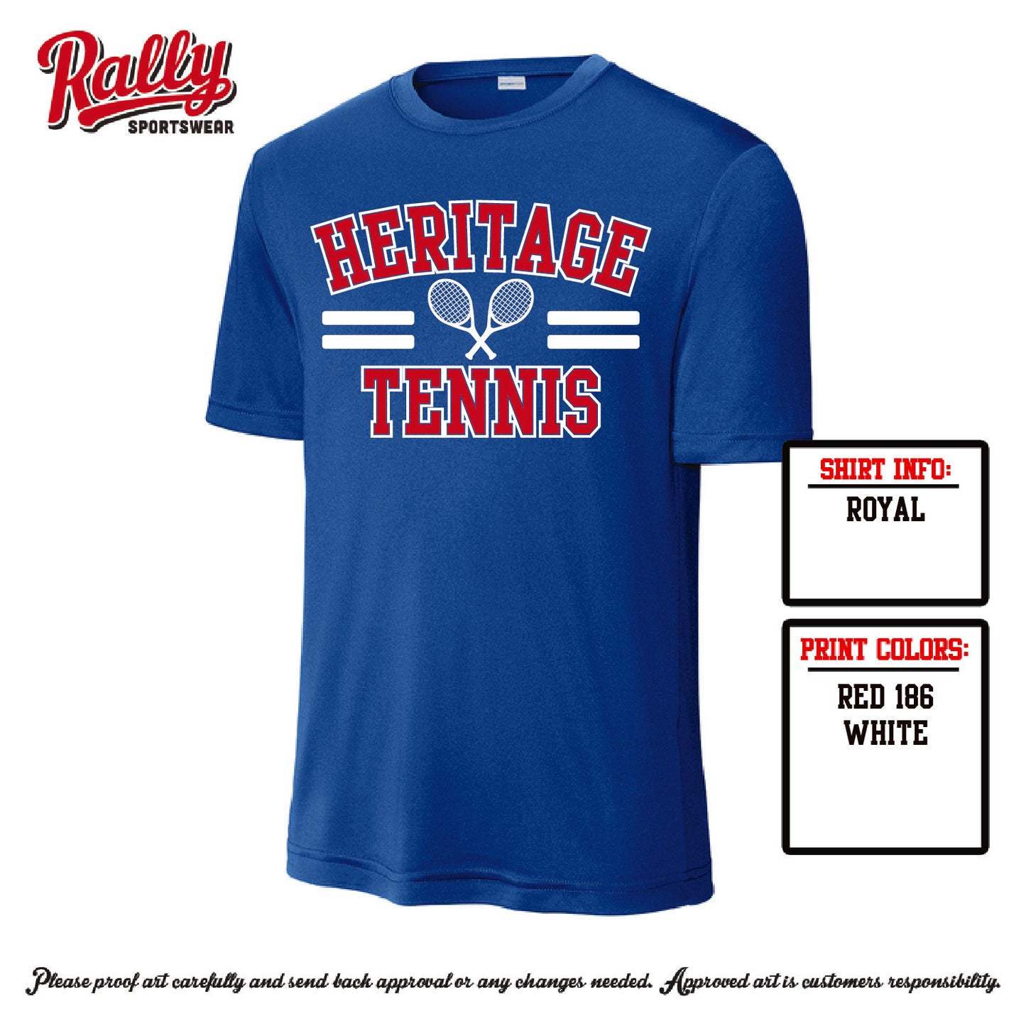 HHSTS26 - SPIRIT DESIGN RACKETS on Royal