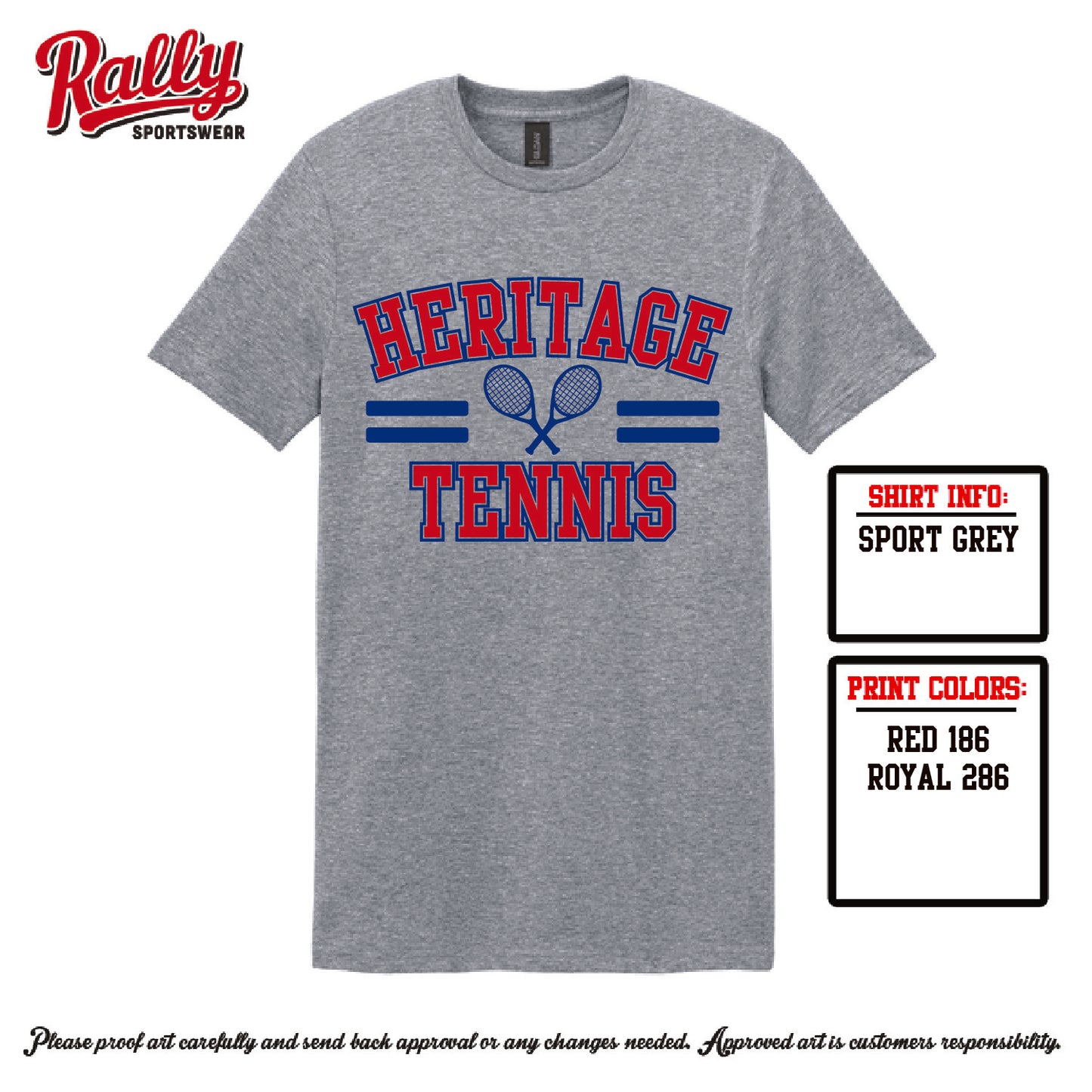 HHSTS26 - SPIRIT DESIGN RACKETS on Grey