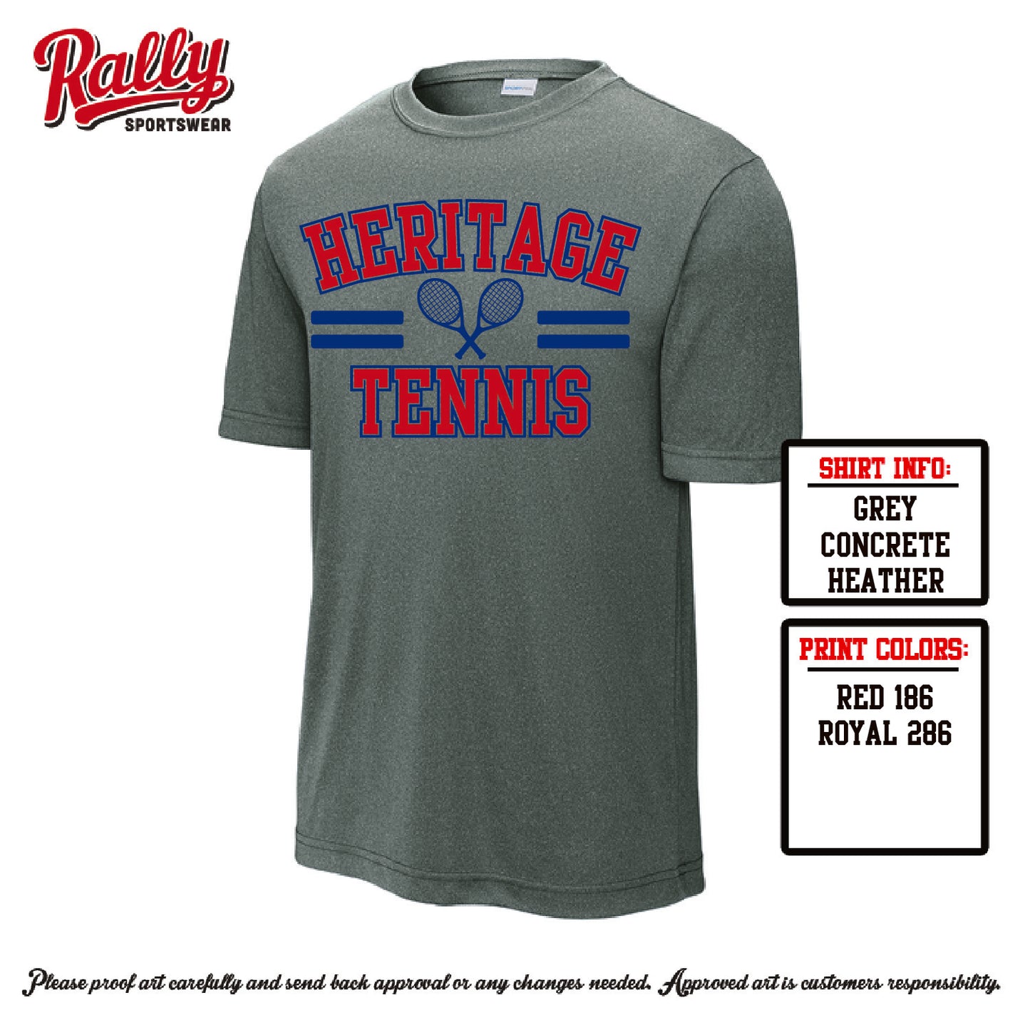 HHSTS26 - SPIRIT DESIGN RACKETS on Grey