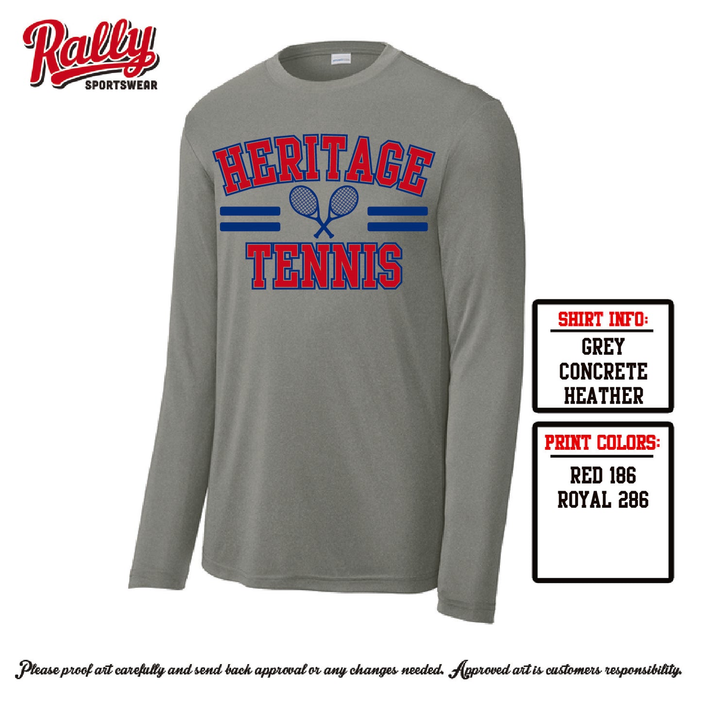 HHSTS26 - SPIRIT DESIGN RACKETS on Grey