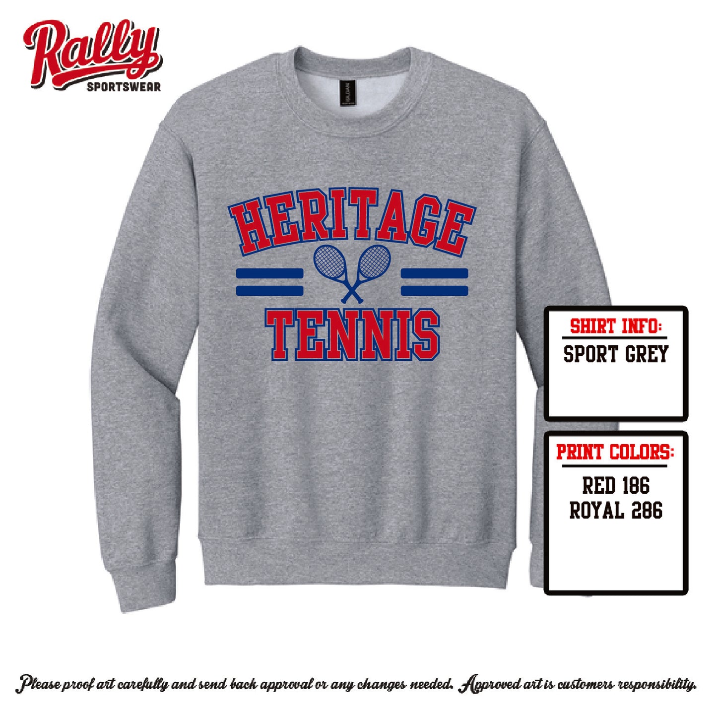 HHSTS26 - SPIRIT DESIGN RACKETS on Grey