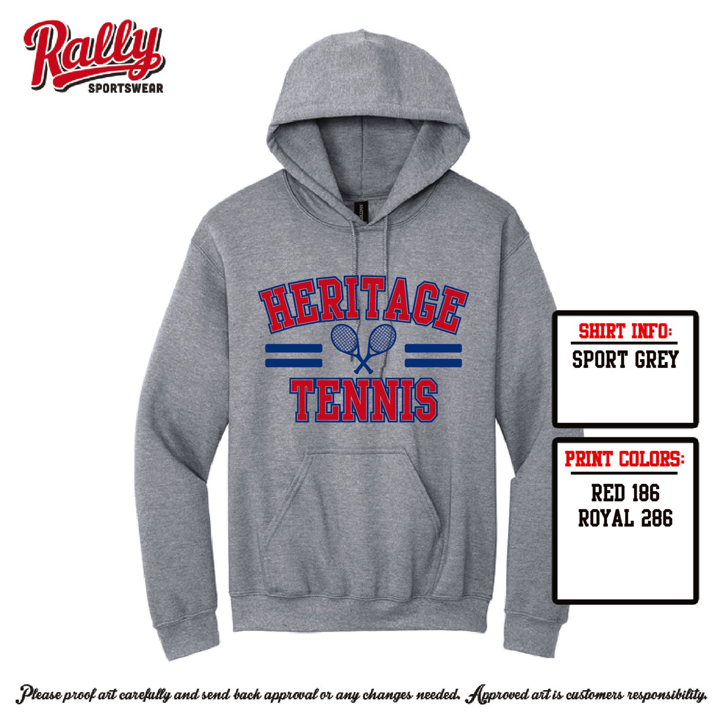 HHSTS26 - SPIRIT DESIGN RACKETS on Grey
