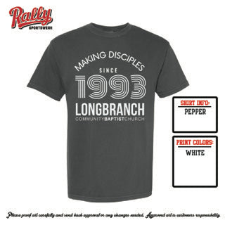 LCBC25 - 1993 Tee - Grey Comfort Color SS