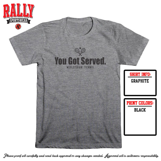 MHS Tennis - Served Tee (Grey)