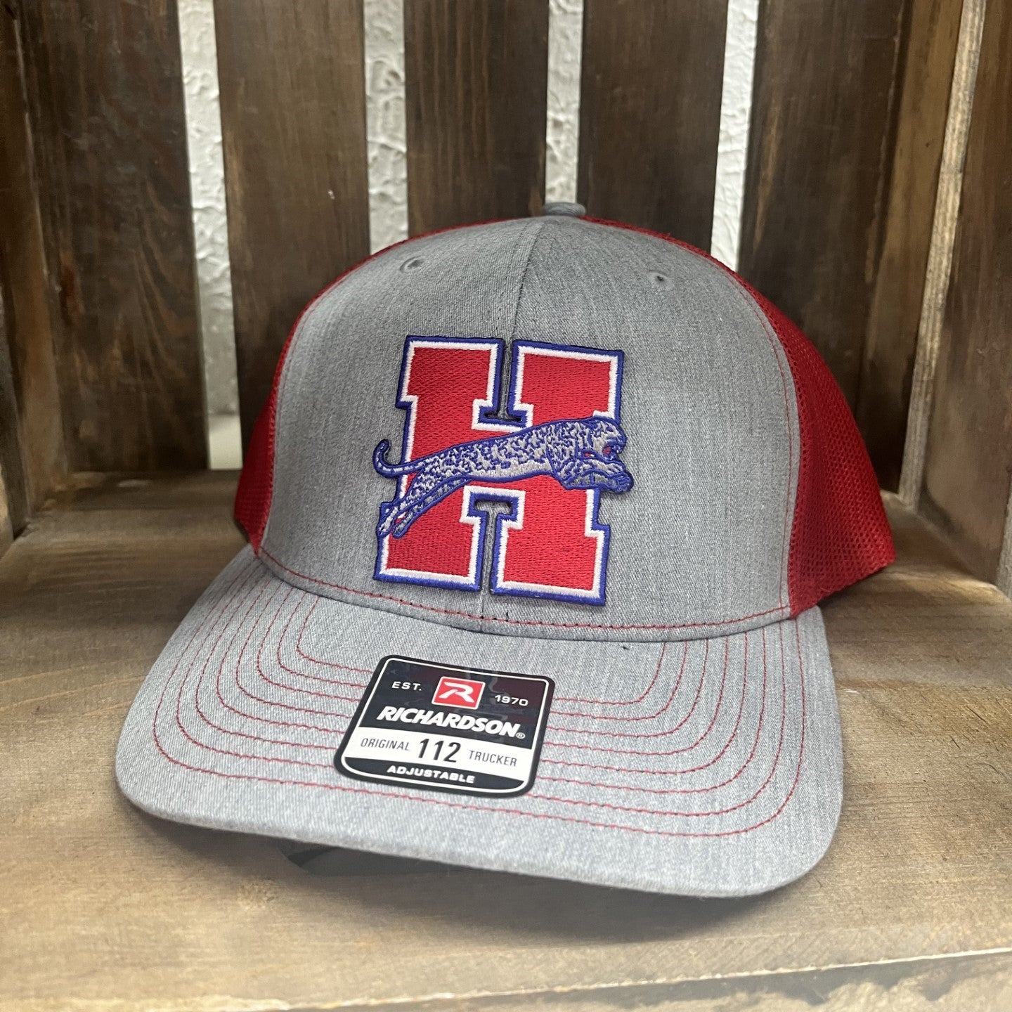 Heritage Grey/Red Mesh PATCH hat