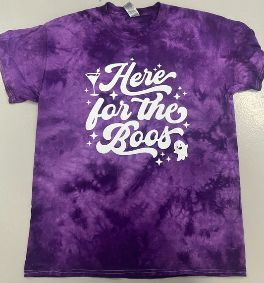 Halloween Here for the Boos Tie Dye - Large