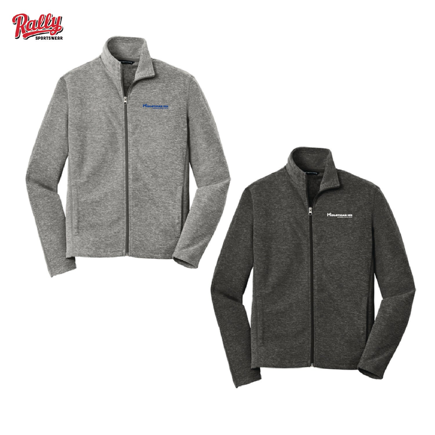 Midlothian ISD Emb Fleece Full Zip RallySportswear