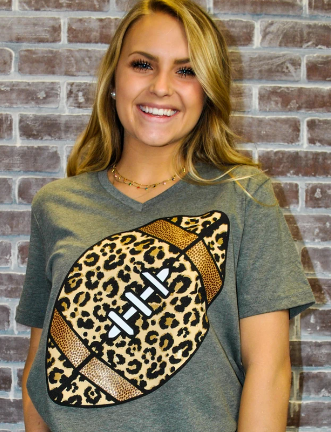 Leopard Football Tee