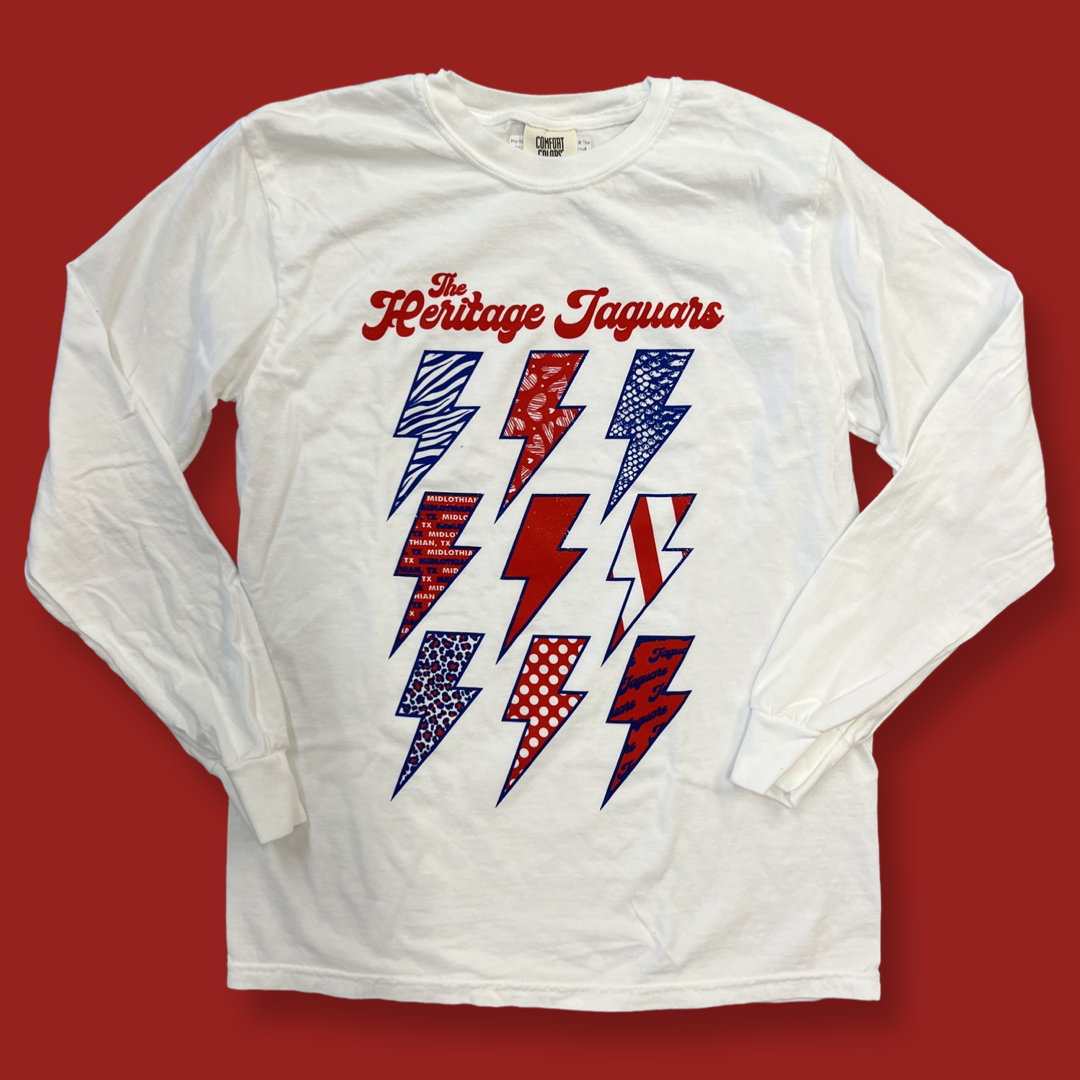 Heritage Patterned Lightning Bolt Tee