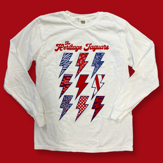 Heritage Patterned Lightning Bolt Tee