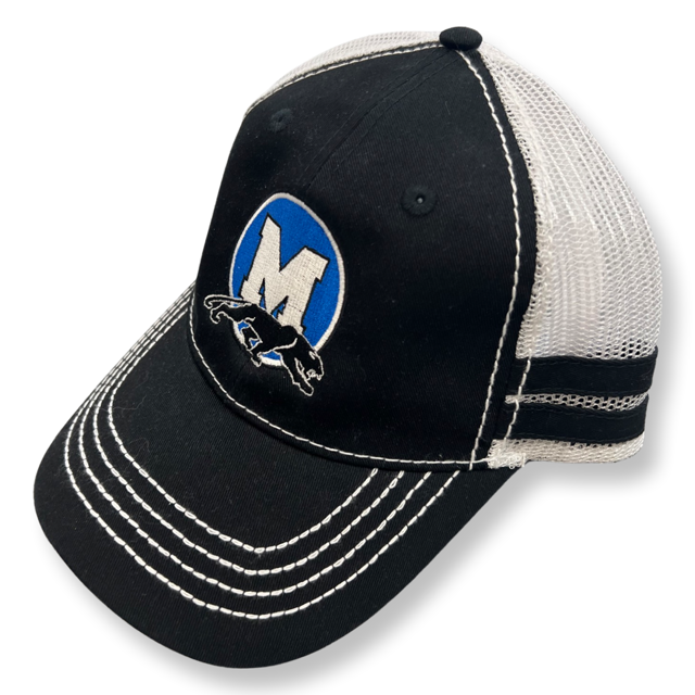 Black and White Striped Midlothian Hat