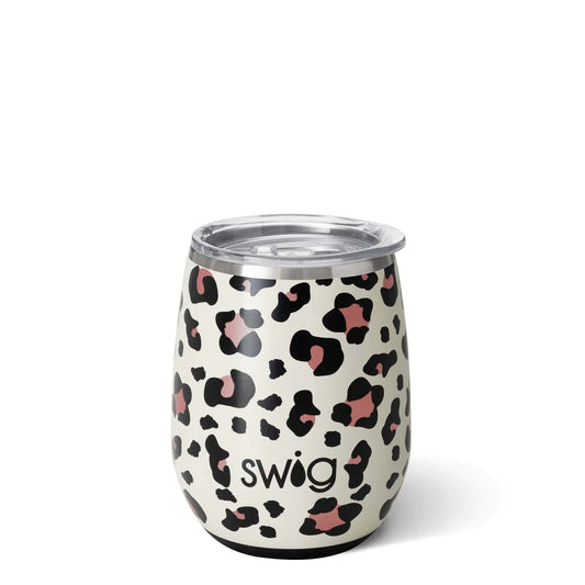 Swig - Luxy Leopard Stemless Wine Cup (14oz)